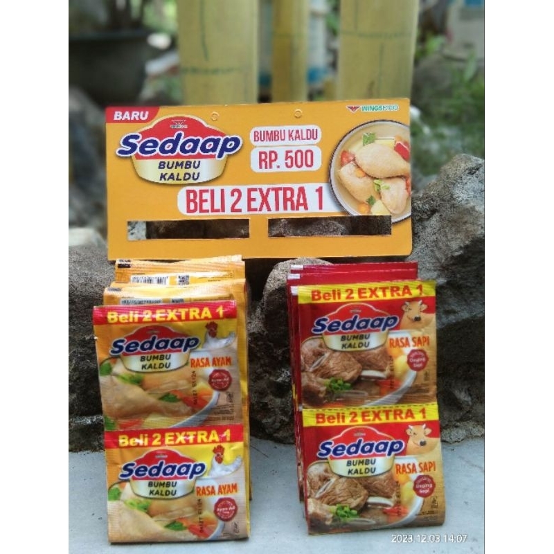 

Bumbu Sedap Rasa Ayam dan Sapi 1 Renteng isi 18 pcs