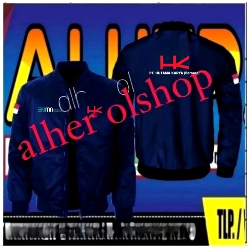 Jaket bordir PT Hutama karya jaket bomber PT Hutama karya jaket kerja PT Hutama karya jaket seragam 