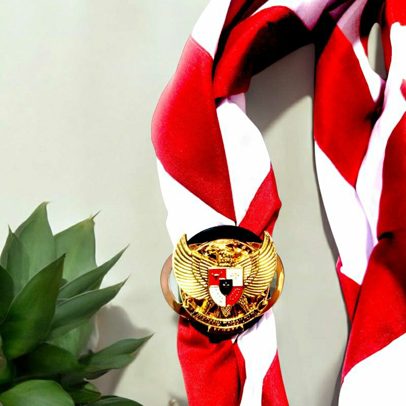 

ring kacu / kolong pramuka model kalep kupingan tumpuk cor logam Garuda