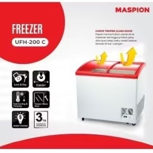 freezer box sleding tutup kaca maspion 200L