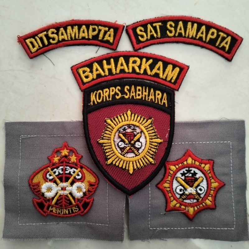 BET BORDIR LOGO LAMBANG SABHARA POLRI TIMBUL