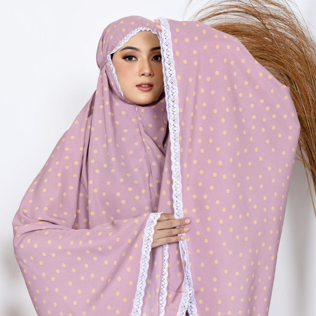 Mukena Dewasa Silky Wolfis Renda 2in1