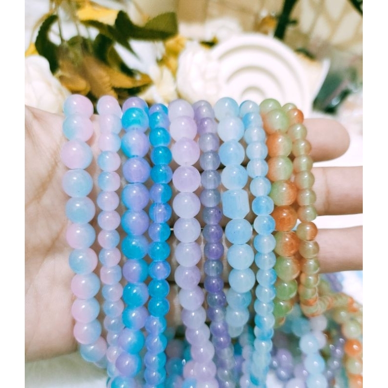 (1renteng) batu giok/manik batu/manik batu giok