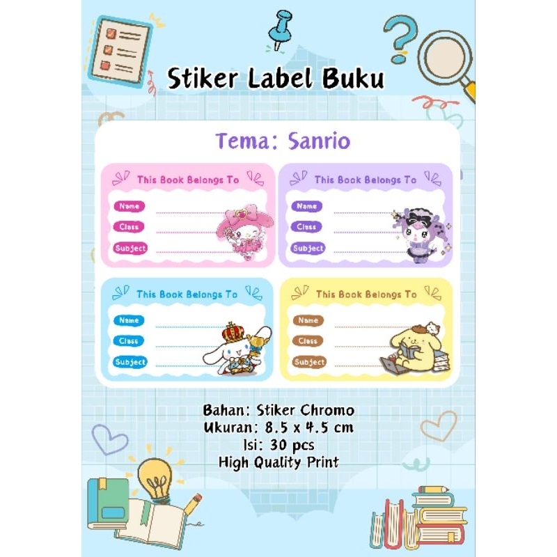 

STIKER BUKU / STIKER MAPEL / STIKER MATA PELAJARAN