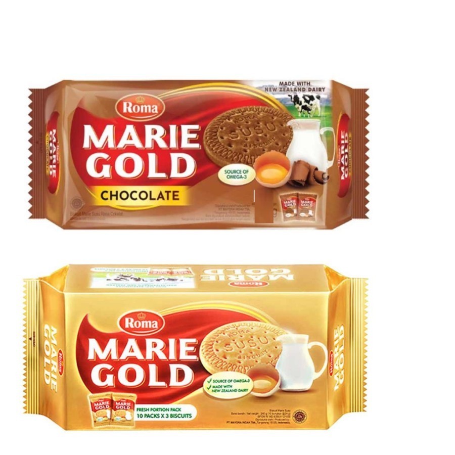 

ROMA BISKUIT MARIE GOLD DOUBLE MILK / GOLD MILK CHOCOLATE 132 GRAM