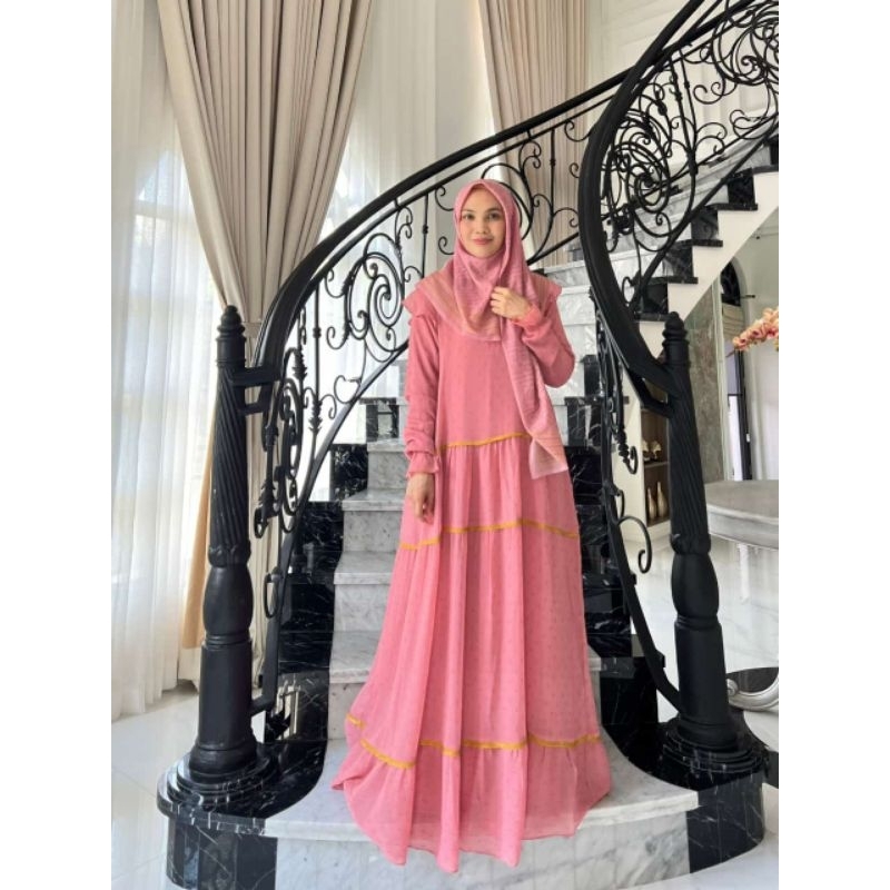 NIESHA DALILA LEANNA RUKA GRAVITA AMARILIS OXFORD GAMIS DRESS SYARI BY HIJAB KAYUNIE