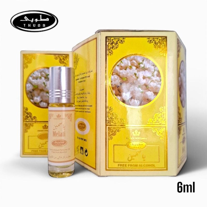 Parfum MELATI THUBA Perbox isi 6pcs - Minyak Wangi Keseharian Pria Wanita Non alcohol