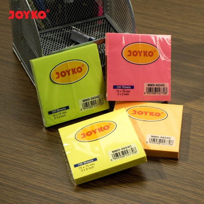 

Harga Grosir (1packs/100 Lembar ) Label/Memo Sticky Note Ukuran 3X3INCH (75mmX75mm ) MMS-0654C JOYKO