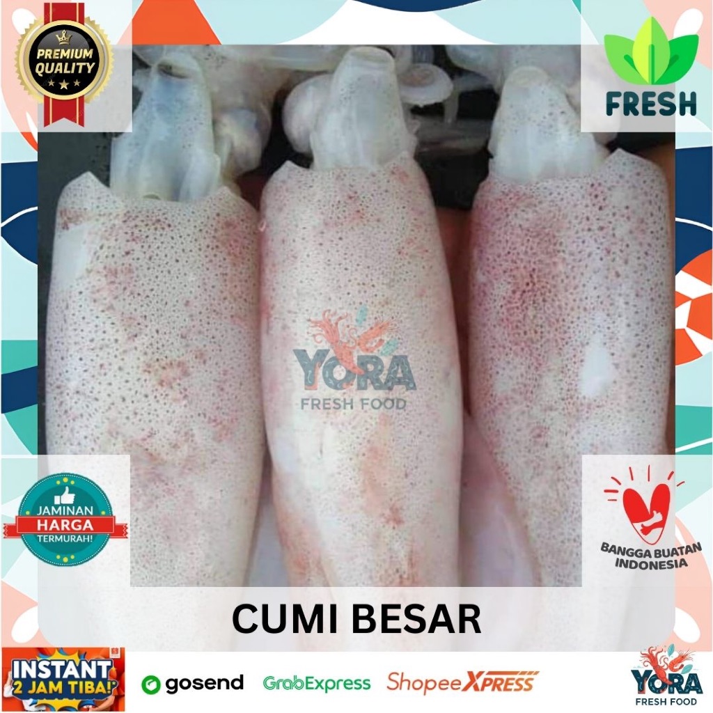 

CUMI BESAR 1KG FRESH FROZEN PREMIUM SIAP MASAK TERMURAH