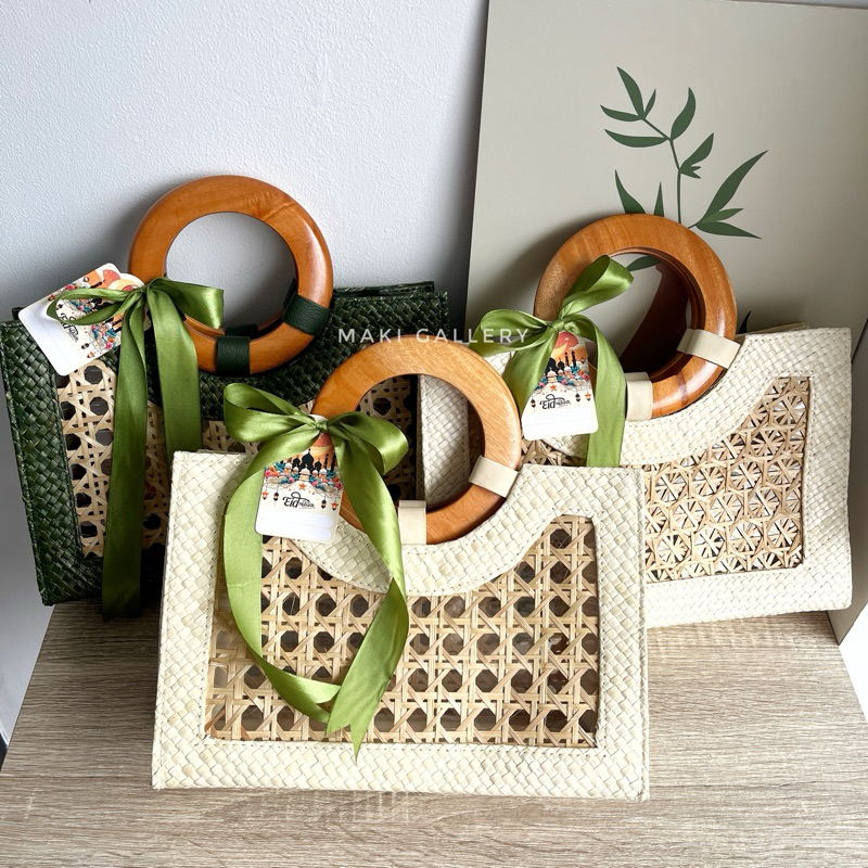 

READY - Keranjang Hampers Lebaran Box Parcel Lebaran Idul Fitri EXCLUSIVE Mix Bambu Pandan by Maki Gallery