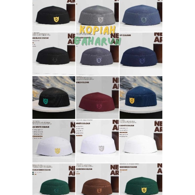 Kopiah Baharun Dalwa A3 | Peci Baharun Warna Dan Putih Dalwa | Songkok Baharun Model Iktifa | Peci B