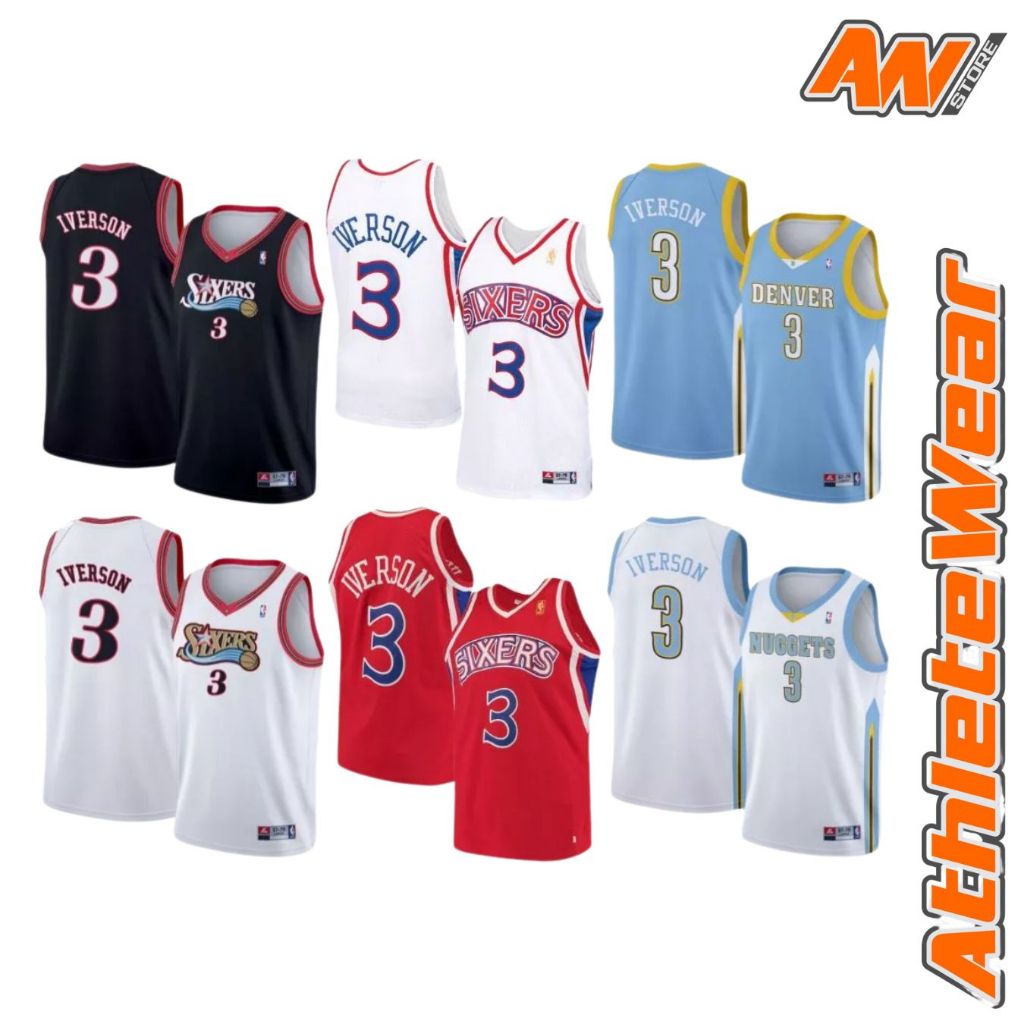 Jersey Basket NBA Allen Iverson - Denver Nuggets - Philadelphia 76ers