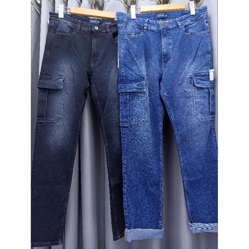 3SECOND - CARGO PANJANG JEANS / DENIM SLIM FIT ORIGINAL 3SECOND