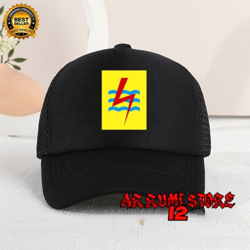 jual topi trucker topi bisbol topi jaring logo PLN -BAYAR DI TEMPAT