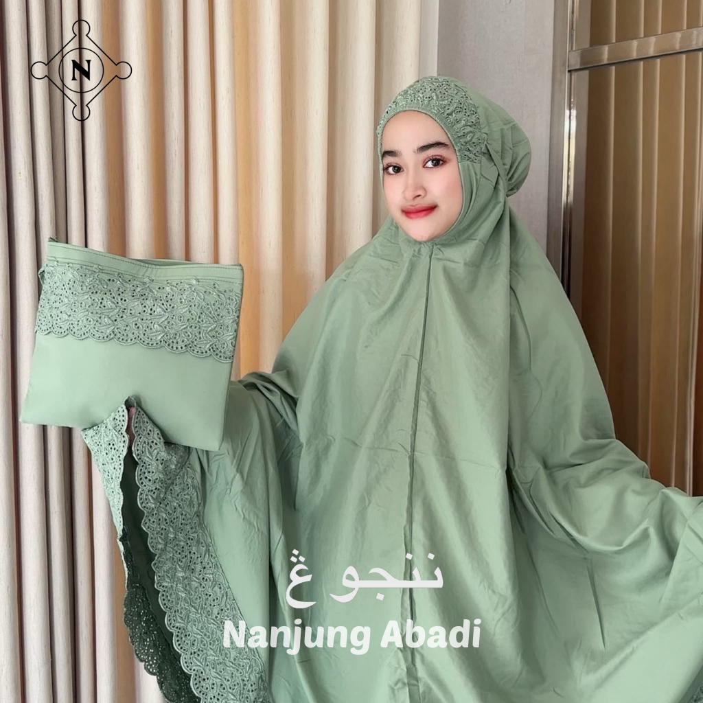 Mukena Dewasa Khadijah Bordir Katun Premium Bunga - Nanjung Abadi