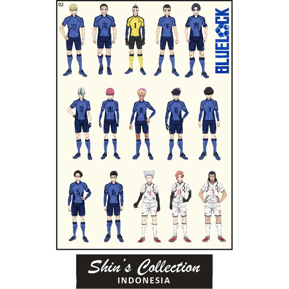 

sticker stiker blue lock anime 1 pc