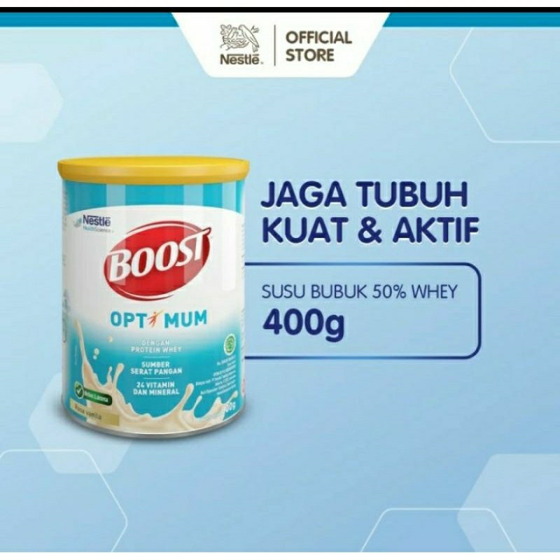 

NESTLE BOOST OPTIMUM SUSU BUBUK KALENG 400 GRAM