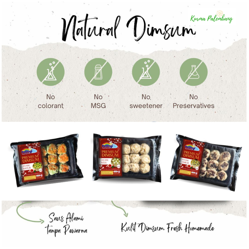 

Dimsum Pelangi Plus Saos No MSG / No Pengawet / HALAL / BPOM