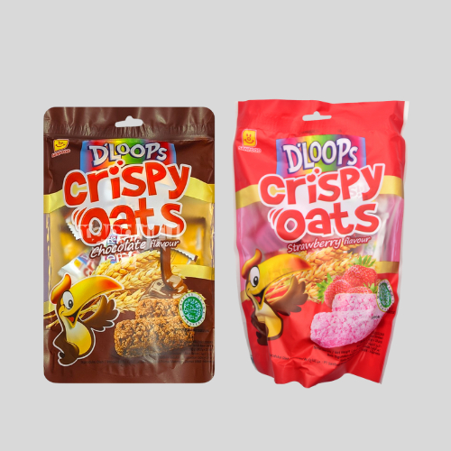 

DLOOPS Crispy Oats 200gr 20pcs rasa Stroberi dan cokelat