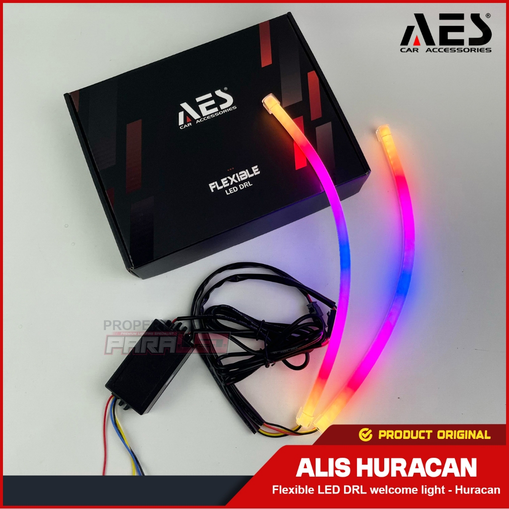AES HURACAN Lampu LED Flexibel DRL | LAMPU LED ALIS DRL AES HURACAN RGB WELCOME LIGHT RUNNING