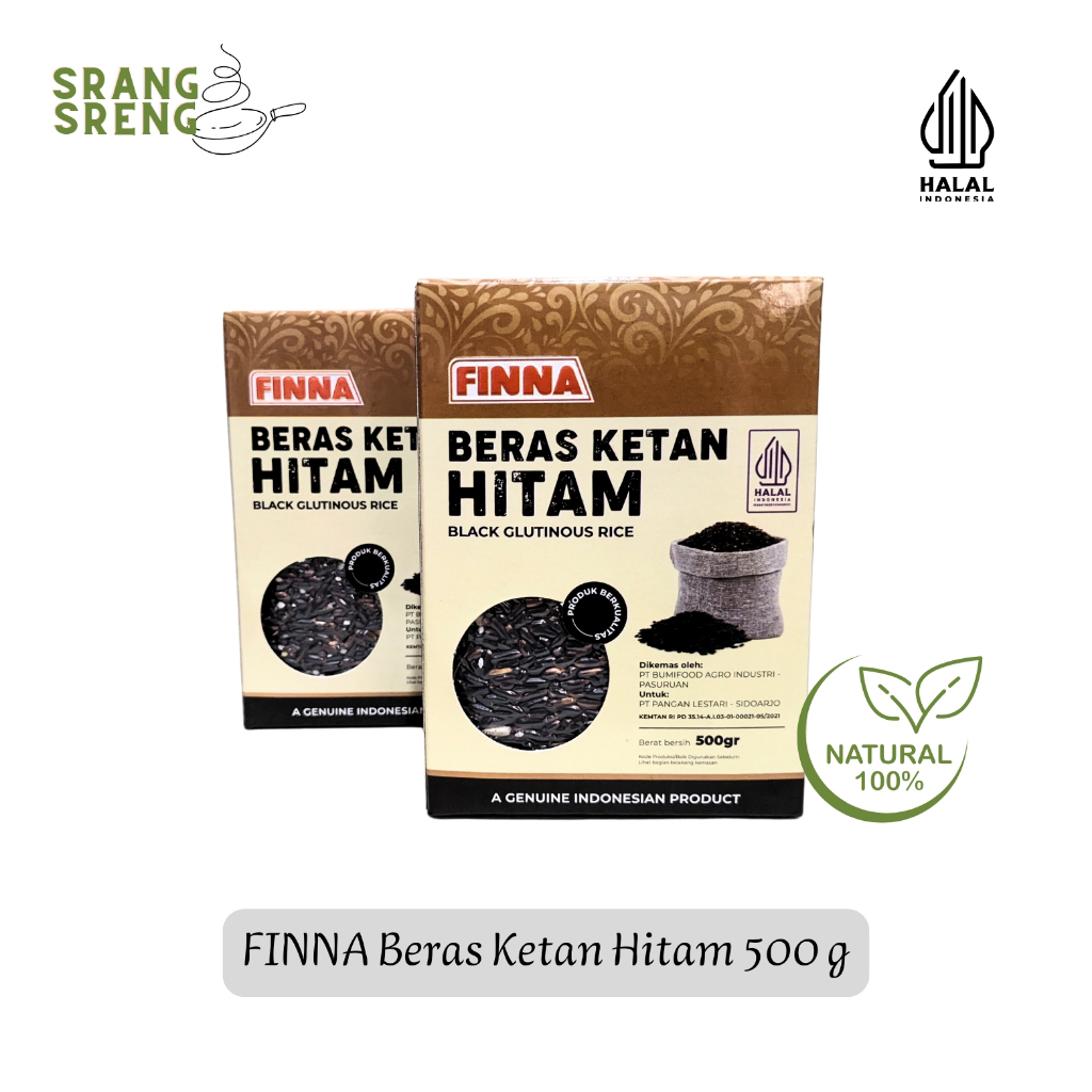 

Beras Ketan Hitam Finna 500 g | Beras Ketan Hitam Premium | Black Glutinous Rice | Beras Ketan