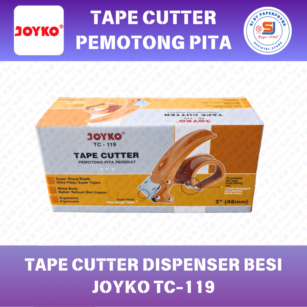 

Tape Cutter Besi / Tape Dispenser / Pemotong Lakban Joyko TC-119