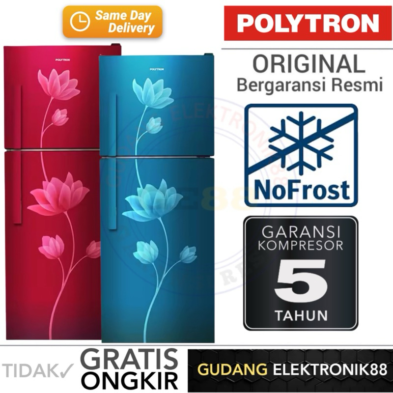 Kulkas POLYTRON 2 Pintu PRB-219 PRB-217 Lemari Es Polytron 2 Pintu 210L Low Watt