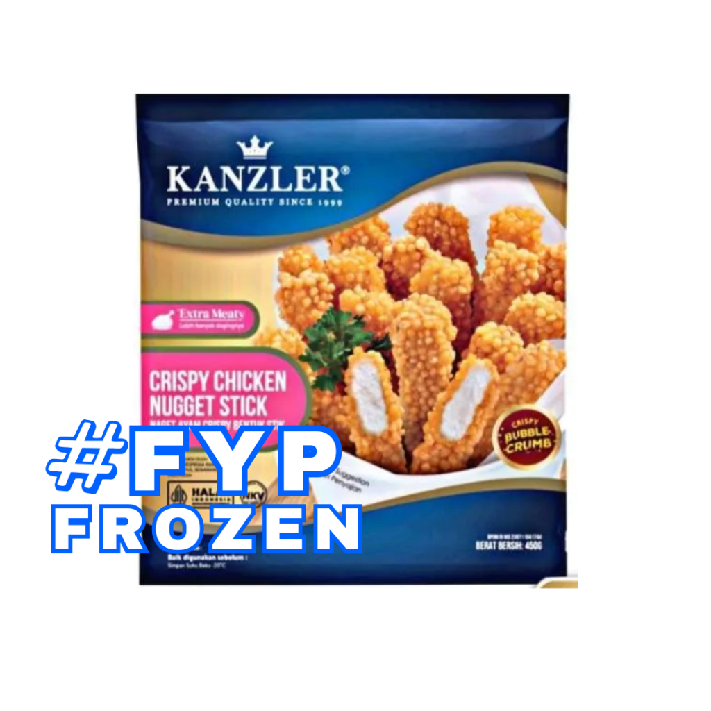 

KANZLER CRISPY NUGGET STICK 450GR / NAGET AYAM STIK / FROZEN FOOD