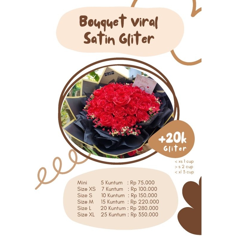 

Bouquet Bunga Pita Satin/Bouquet Pita/Bouquet Pita Satin Glitter/Bouquet Viral