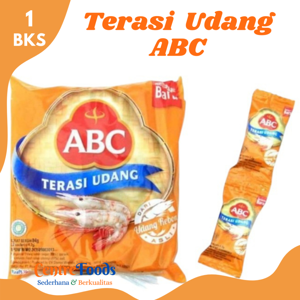 

ABC TERASI Udang - Terasi Udang Rebon ABC | Isi 20 Pcs [ Harga Per BKS ]