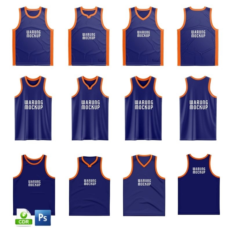 MOCKUP JERSEY BASKETBALL - PSD PHOTOSHOP / CORELDRAW