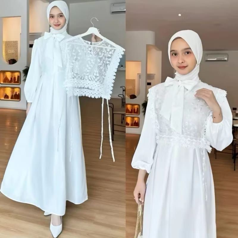 Dress  SYAKILA terbaru Model Rompi Tille Bordir Outfit Lebaran  Outfit Kondangan Gamis Pesta Mewah