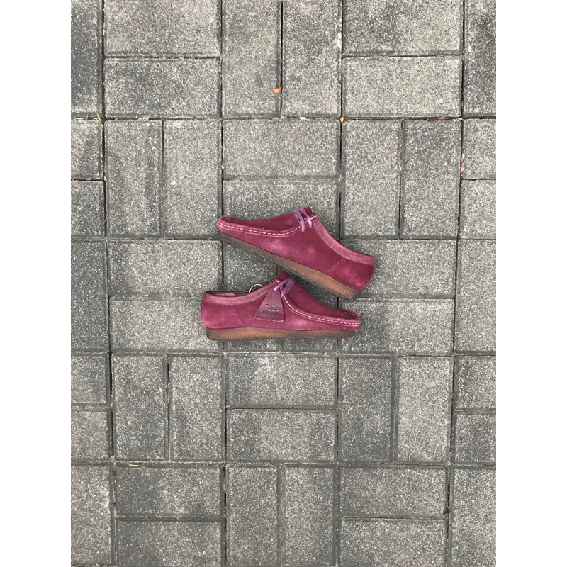 clarks wallabee purple suede