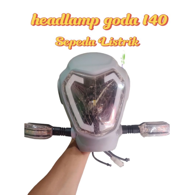 HEADLAMP| LAMPU DEPAN SEPEDA LISTRIK GODA 140 ORIGINAL BKN KW KW