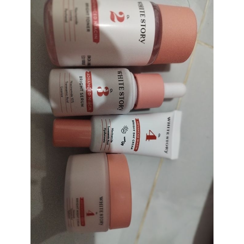 [PRELOVED SKINCARE ORI] WHITE STORY 2PCS(toner,night cream)