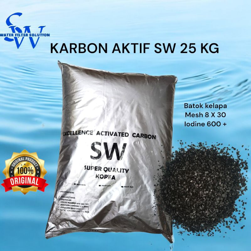 Karbon aktif SW 25 Kg / Karbon aktif super high quality 25 kg