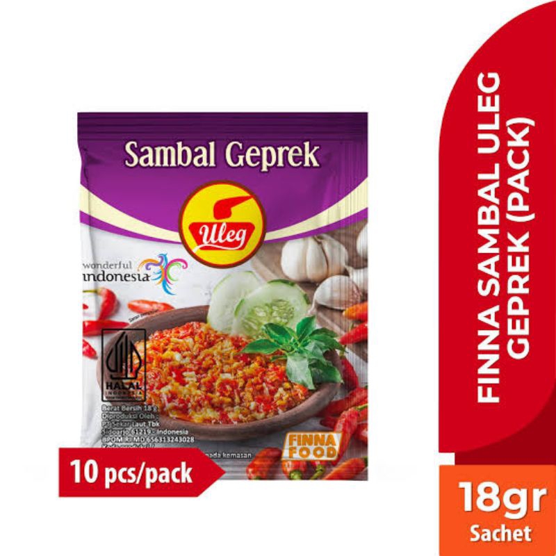 

Sambal Uleg Sachet Geprek 10 PCS FINNA FOOD