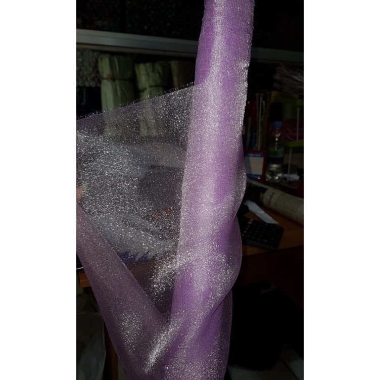 KODE T43T Kain Organza Metalik  Twingkel  Twinkle  Crepe On Metalic  harga per 1 yard9cm9m