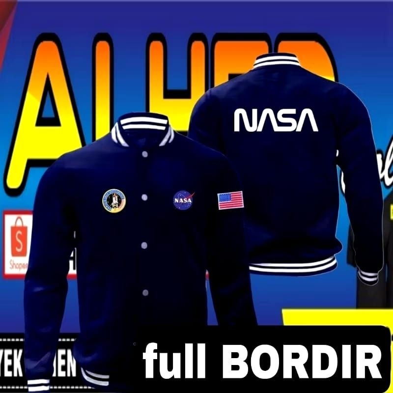 jaket bordir NASA jaket NASA jaket varsity NASA jaket baseball nasa Jaket bordir NASA jaket NASA jak