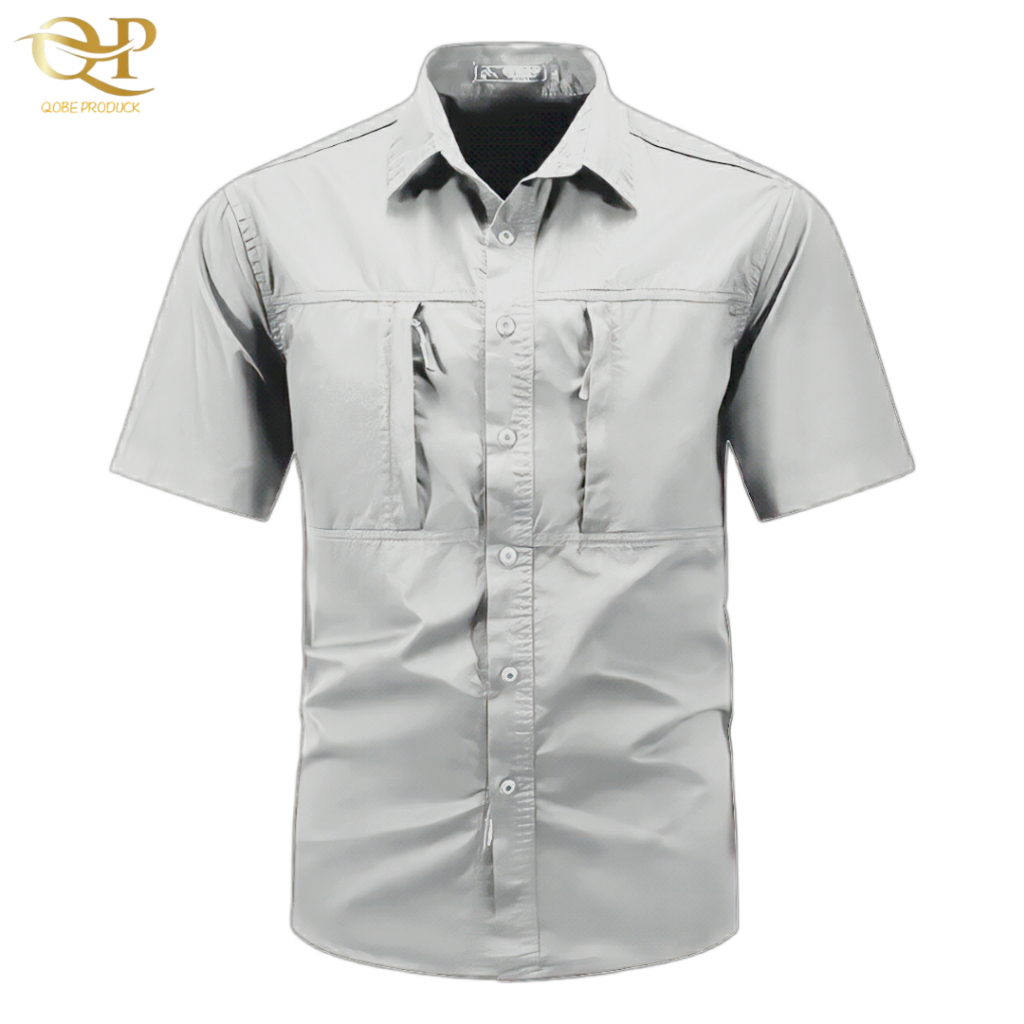 Kemeja Tactical Silver / Kemeja Tactical Lengan Pendek / Kemeja Pria / Kemeja Hitam / Kemeja Tactica