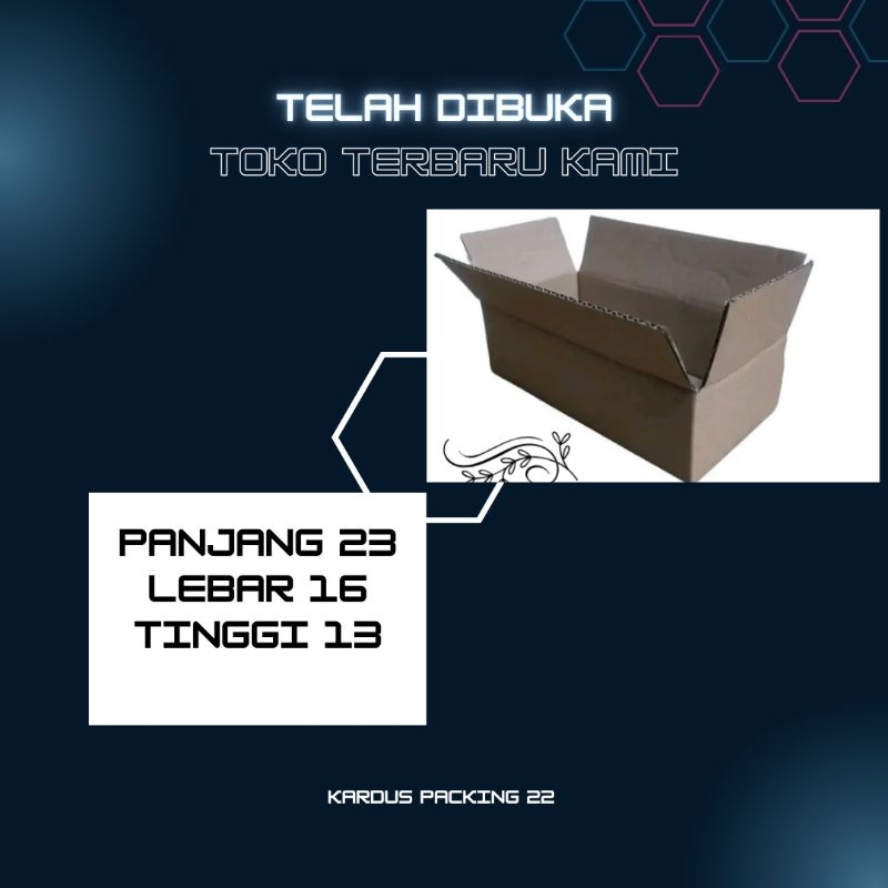 

Kardus Box Kardus Packing Ukuran 23×16×13× (bahan E-fluit)