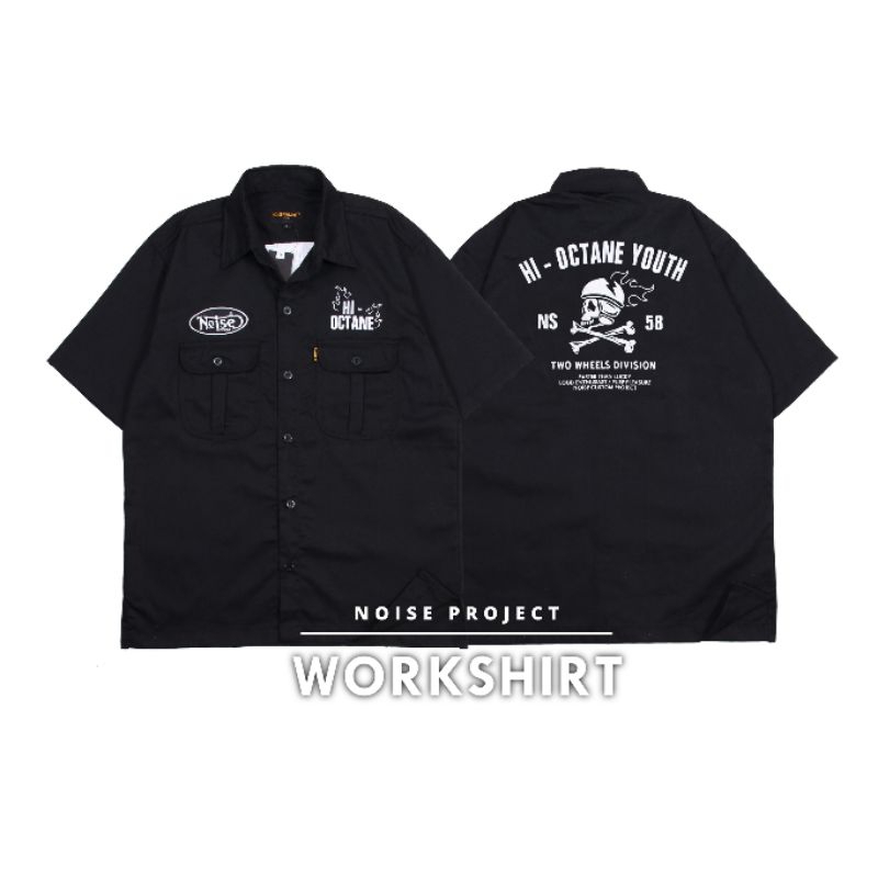 WOKRSHIRT KEMEJA LENGAN PENDEK PRIA / KEMEJA WORKSHIRT LENGAN PENDEK / KEMEJA PRIA (BISA CUSTOM)