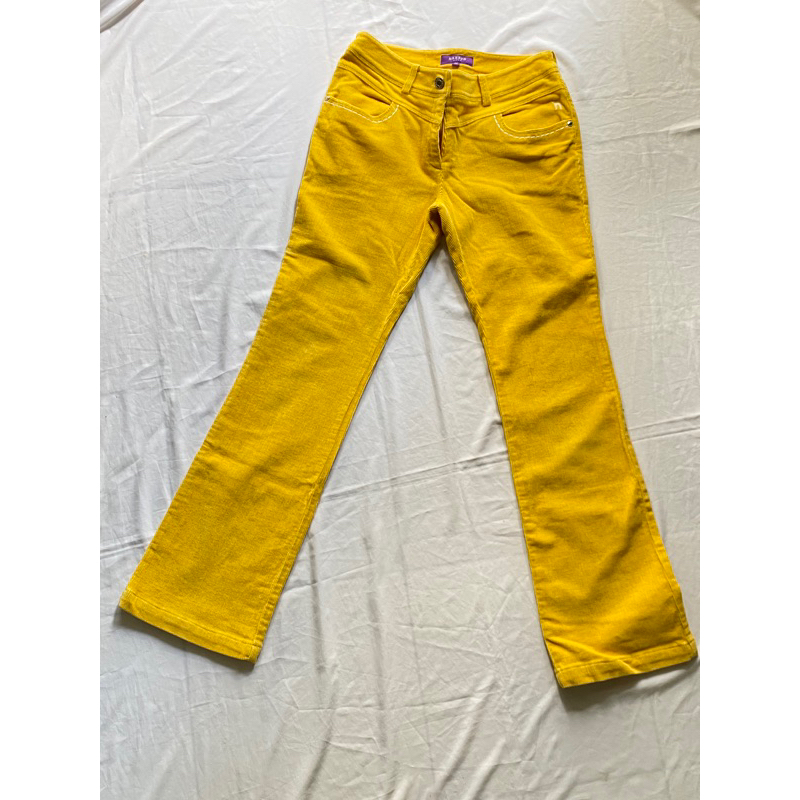 [PRELOVED] HAZZYS GOLF Corduroy Yellow Pants | Celana Wanita | Celana Panjang Wanita Corduroy Cutbra