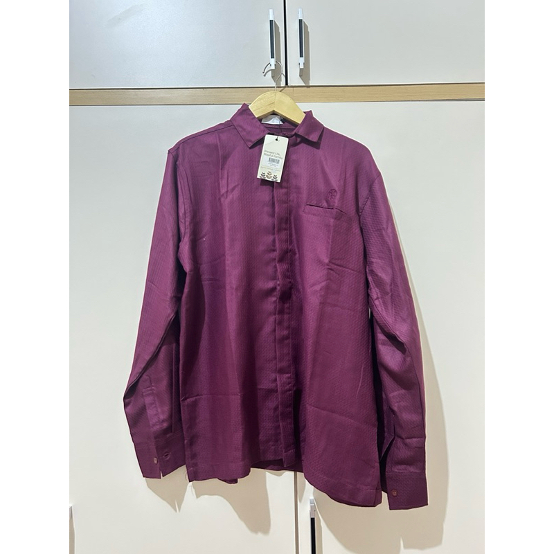 Kemeja Pria by Gerai Hawa | kemeja maroon | kemeja pria | baju lebaran pria