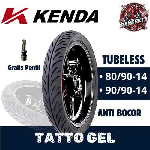 Kenda Tatto Gel Ban Motor Tubeless Anti Bocor Ring 14
