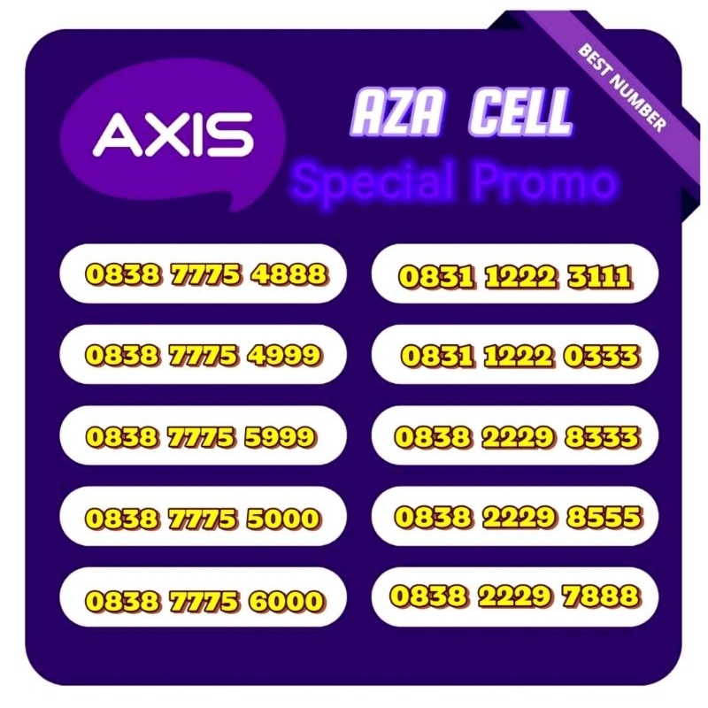 NOMOR CANTIK AXIS TRIPLE