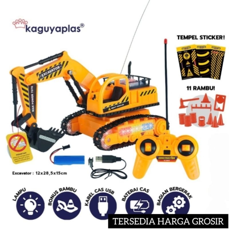 TERSEDIA HARGA GROSIR Mainan Anak RC EXCAVATOR Remote Control Mainan RC Construction