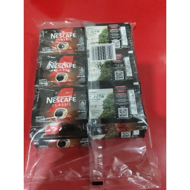 

Kopi murni 100% Nescafe classic sachet 2 gram isi 60 sachet