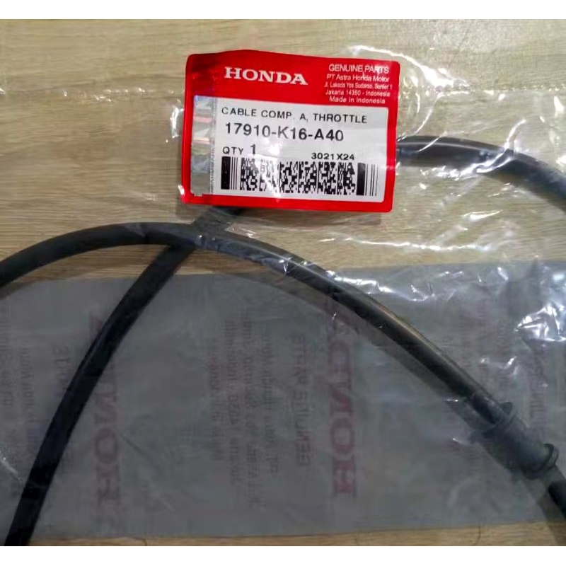 17910K16A40 kabel gas A kabel gas atas scoopy esp lama k16 original ahm