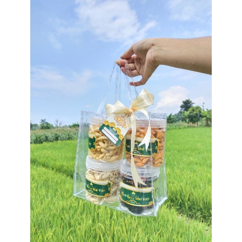 

isi 4 toples ukuran 600ml hampers kue kering | hamper lebaran | hampers murah